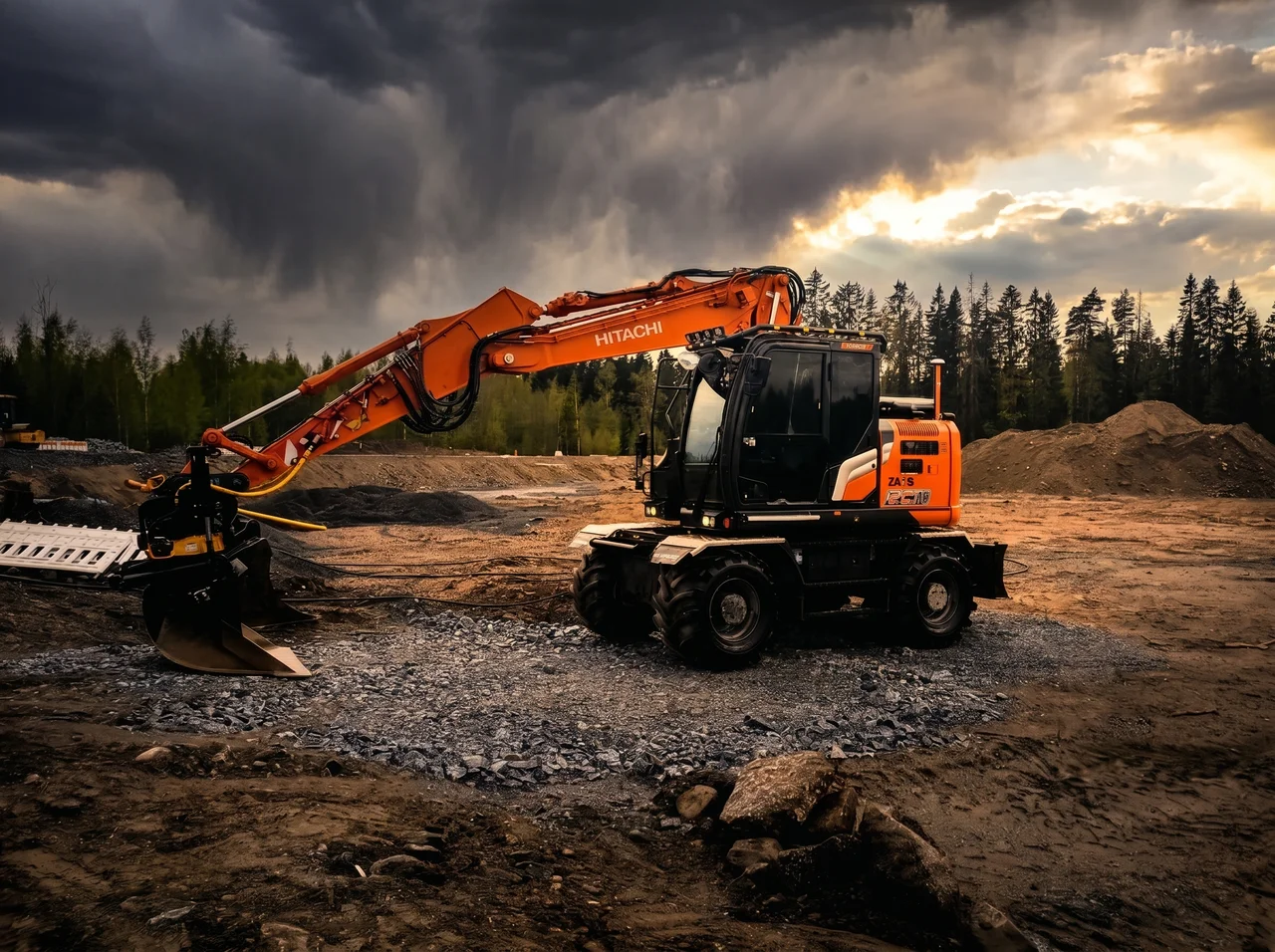 Hitachi ZX155W-7 työkohteessa